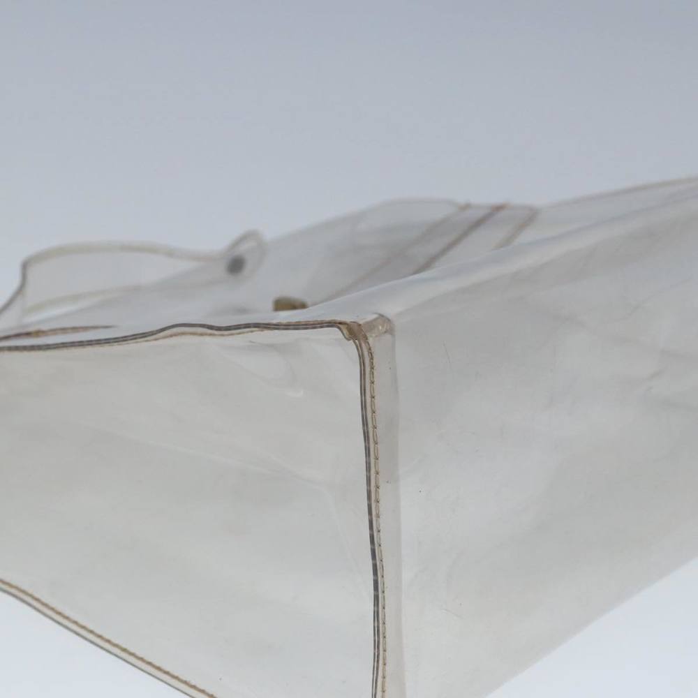 HERMES Vinyl Kelly Hand Bag Vinyl Clear Auth 79847 - Picture 10 of 16